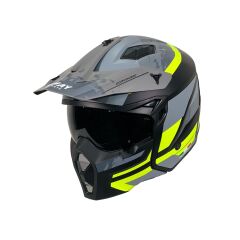 Kask Fullface X1 Seul Track Sway Gri-Siyah-Neon Yeşil XXL