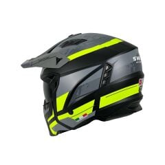 Kask Fullface X1 Seul Track Sway Gri-Siyah-Neon Yeşil XXL