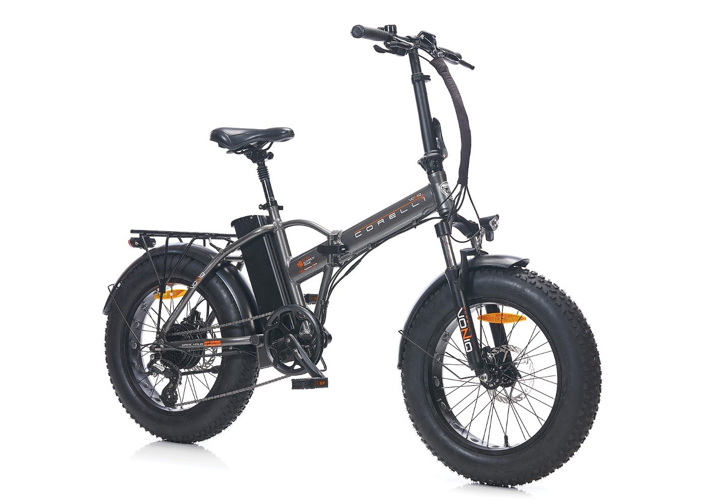 Corelli Voniq 20 Jant Katlanabilir Fat Bike Elektrikli Bisiklet Siyah