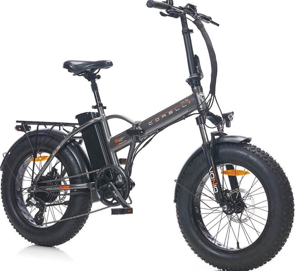 Corelli Voniq 20 Jant Katlanabilir Fat Bike Elektrikli Bisiklet Siyah