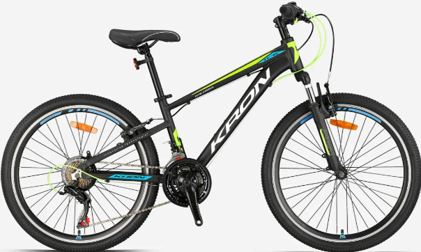 Kron XC 75 24 Jant Erkek Çocuk Bisikleti Mat Siyah/Neon Sarı