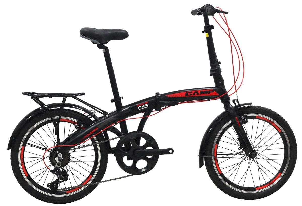 Camp Q5 20 Jant Katlanır Bisiklet Siyah-Kırmızı
