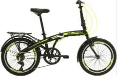 Belderia X7 20 Jant Katlanır Bisiklet Siyah-Neon Sarı