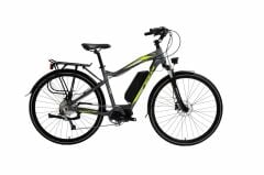 Bisan E-City 1x9 Vites Elektrikli Şehir Bisikleti Siyah-Yeşil 48 cm