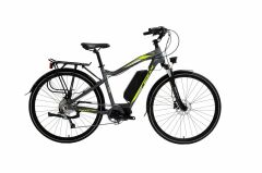 Bisan E-City 1x9 Vites Elektrikli Şehir Bisikleti Siyah-Yeşil 48 cm