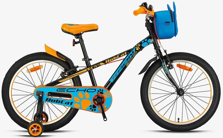 Kron Bobcat 20 Jant Erkek Çocuk Bisikleti Siyah-Mavi/Turuncu