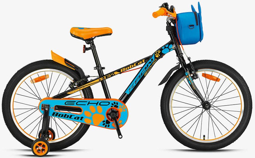 Kron Bobcat 20 Jant Erkek Çocuk Bisikleti Siyah-Mavi/Turuncu