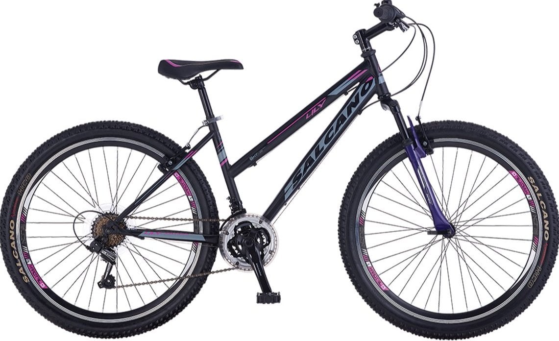 Salcano Lily V Fren 26 Jant Dağ Bisikleti Mat Siyah-Mor/Gri
