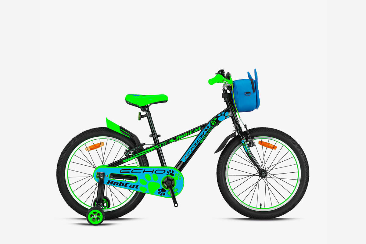 Kron Bobcat 20 Jant Erkek Çocuk Bisikleti Siyah-Mavi/Yeşil