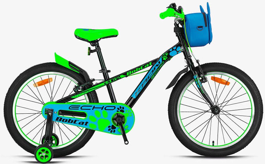 Kron Bobcat 20 Jant Erkek Çocuk Bisikleti Siyah-Mavi/Yeşil