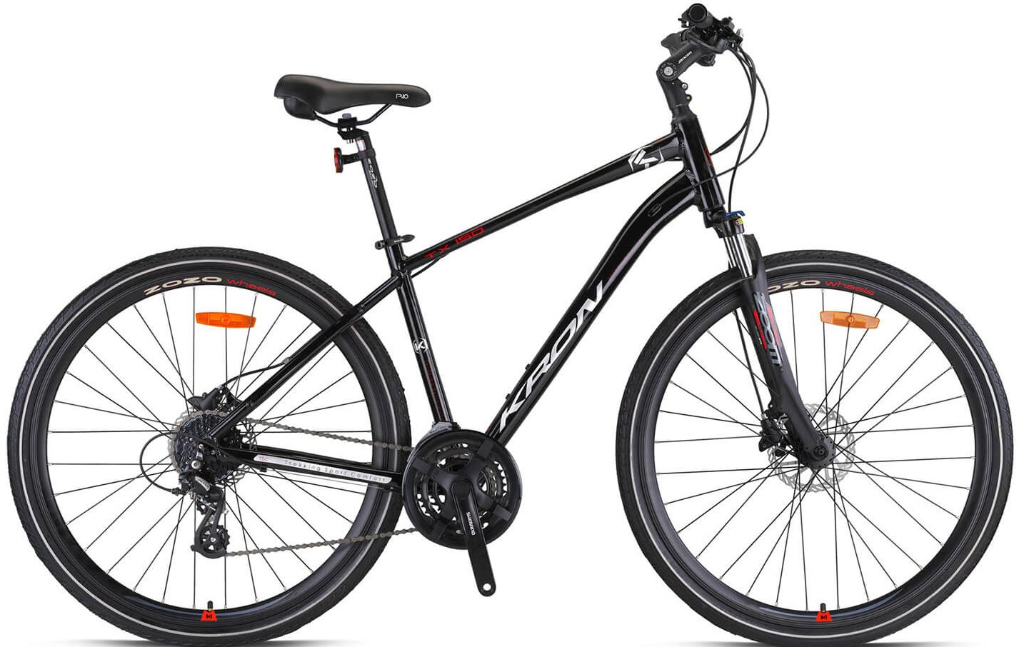 Kron TX150 Hidrolik Disk 28 Jant Trekking Bisiklet Mat Koyu Lacivert-Gri/Turkuaz 46 cm