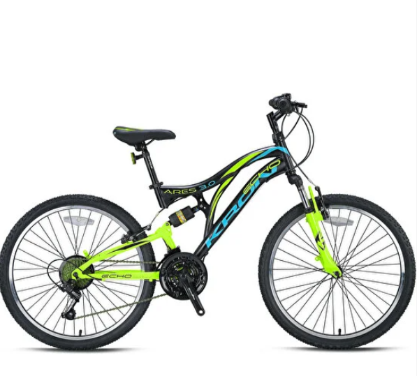 Kron Ares 3.0 24 Jant Dağ Bisikleti Siyah-Yeşil-Mavi