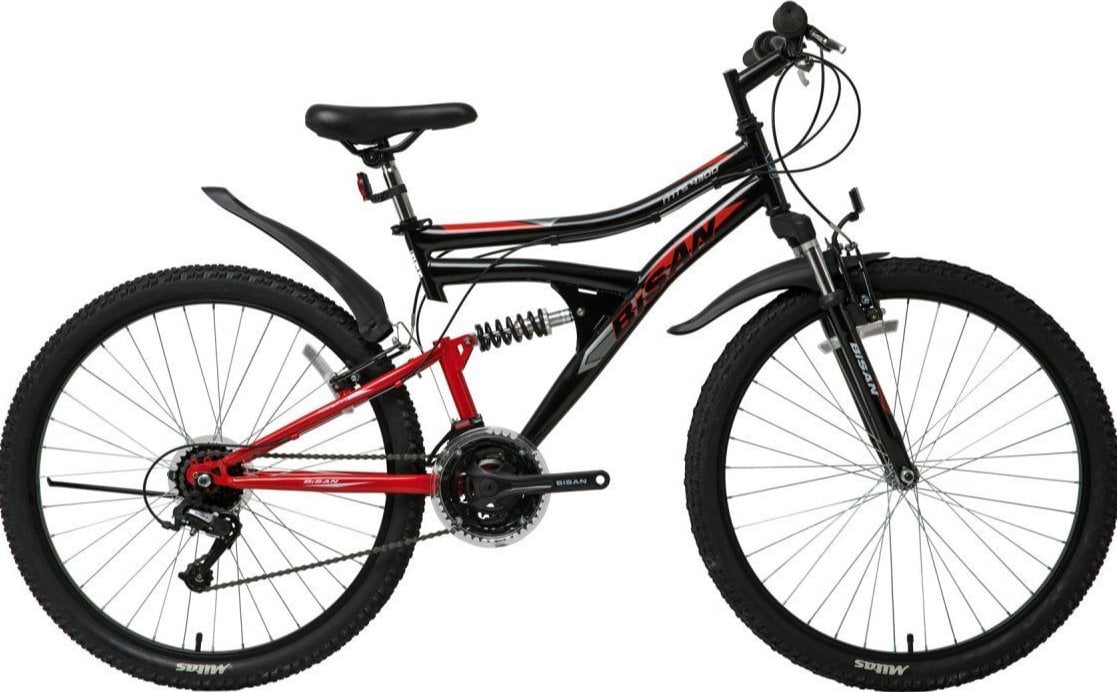 Bisan MTS 4300 26 Jant Dağ Bisikleti Mat Siyah-Kırmızı