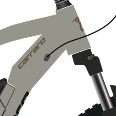 Carraro Kifuka E7 Elektikli Dağ Bisikleti 44cm Nikel Gri-Kahverengi