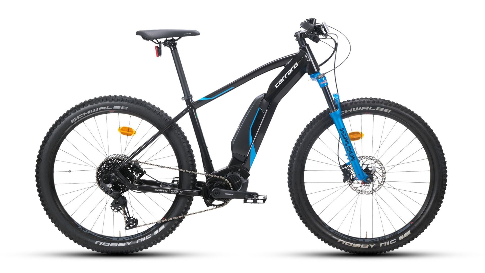 Carraro Kifuka 27 E7 Elektikli Dağ Bisikleti 44cm Siyah Mavi