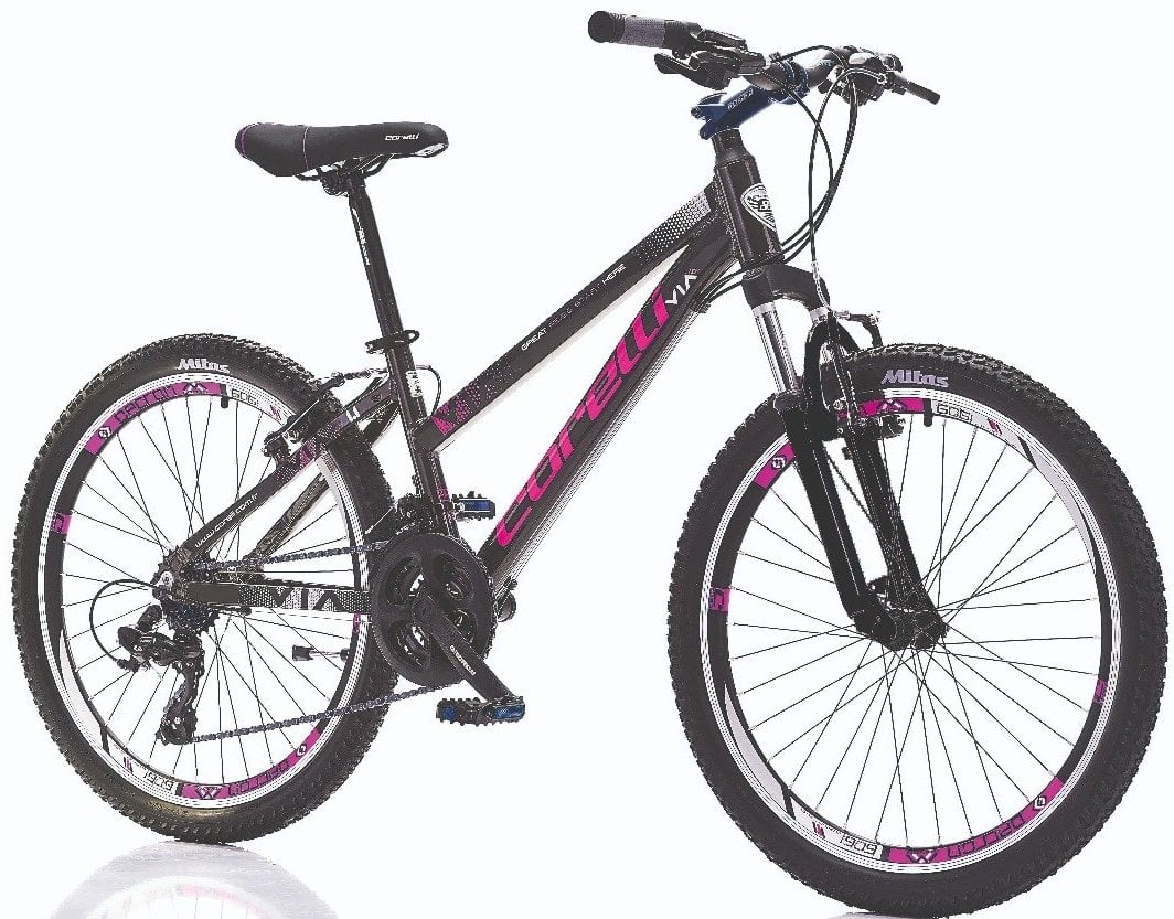 Corelli Via Lady 1.1 24 Jant Dağ Bisikleti Siyah-Kırmızı