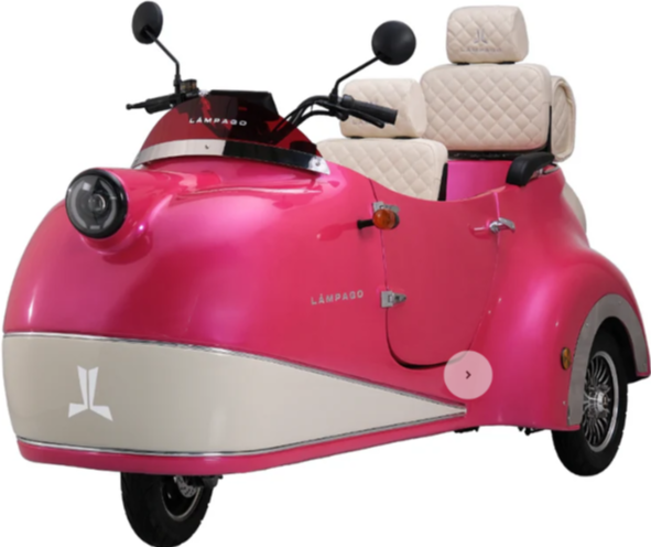 Lampago Sunset Üç Tekerli Elektrikli Bisiklet Pembe