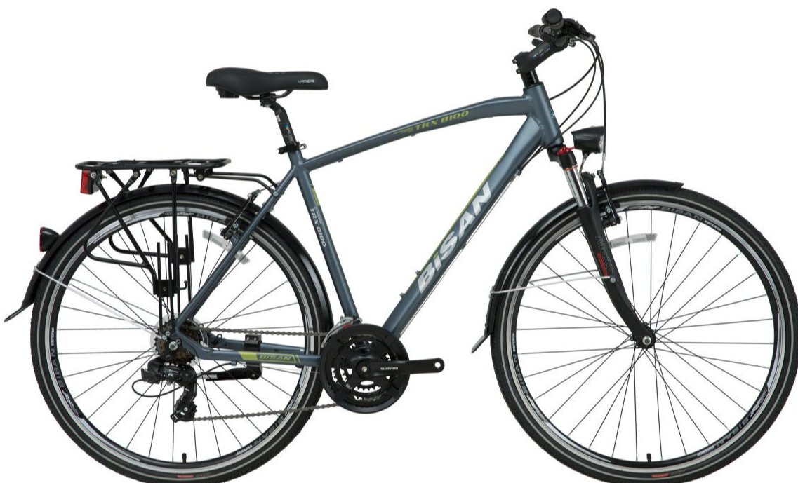 Bisan Trx8100 City 28 Jant Şehir Bisikleti Gri Yeşil 50 cm