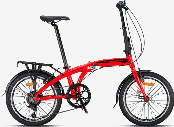 Kron Fd750 20 Jant Katlanır Bisiklet Kırmızı-Siyah