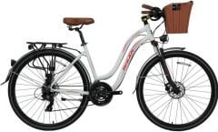 Bisan Ctx6300 Comfortline 28 Jant Şehir Bisikleti Beyaz-Kırmızı