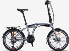 Kron FD2100 Disk Fren 20 Jant Katlanır Bisiklet Füme-Kırmızı