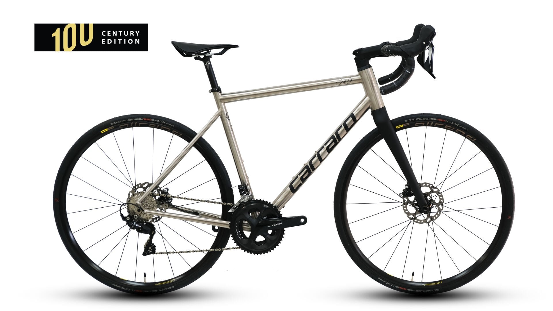 Carraro Cento Titanio 24Vites 28 Jant Yol Bisikleti 58cm Titanyum-Siyah