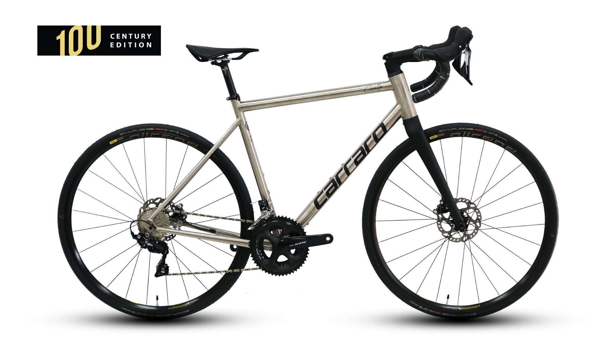 Carraro Cento Titanio 24Vites 28 Jant Yol Bisikleti 48cm Titanyum-Siyah