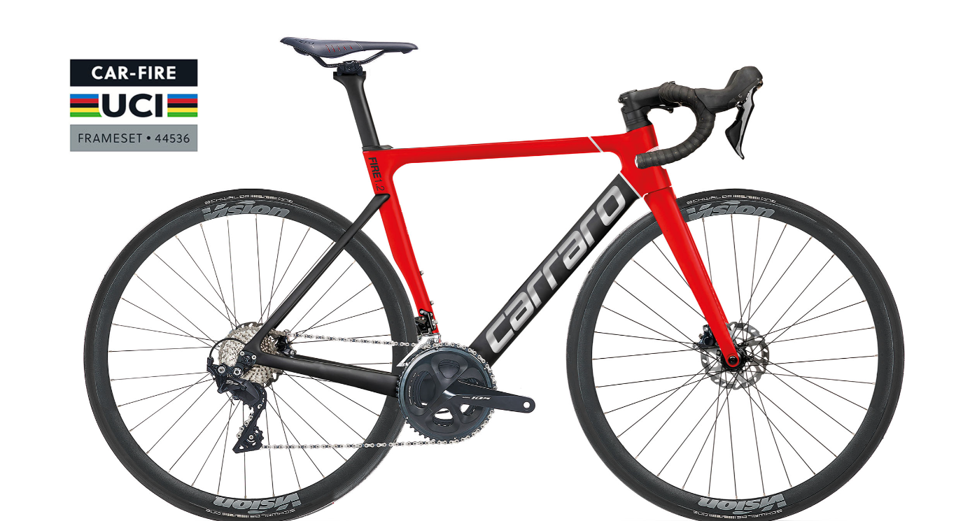 Carraro Fire 1.2 Uci 22Vites 28 Jant Yol Bisikleti 51cm Kırmızı-Siyah-Beyaz