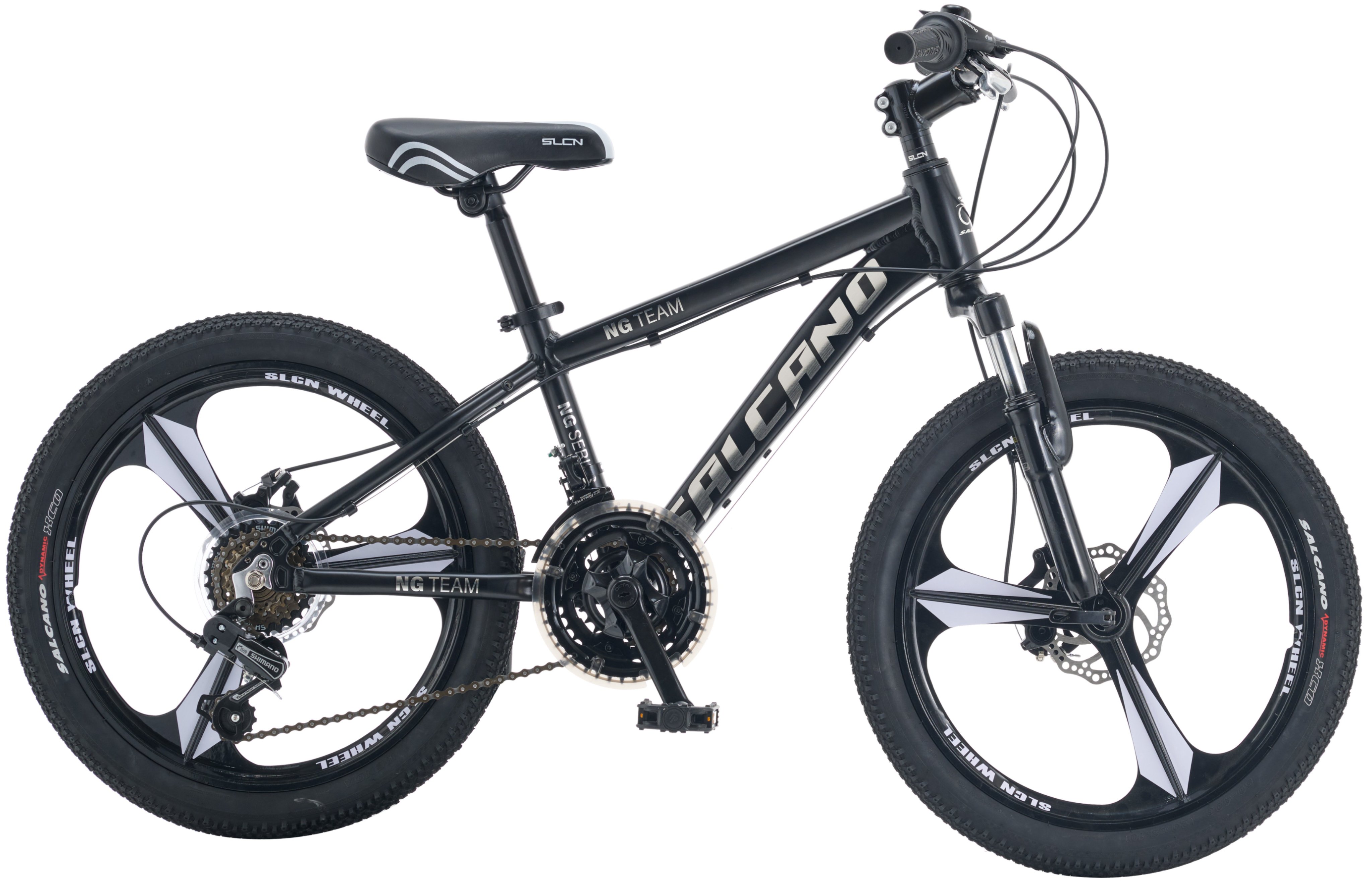 Salcano NG Team 20 Mekanik Fren 20 Jant 18 Vites Çocuk Bisikleti Siyah-Gümüş