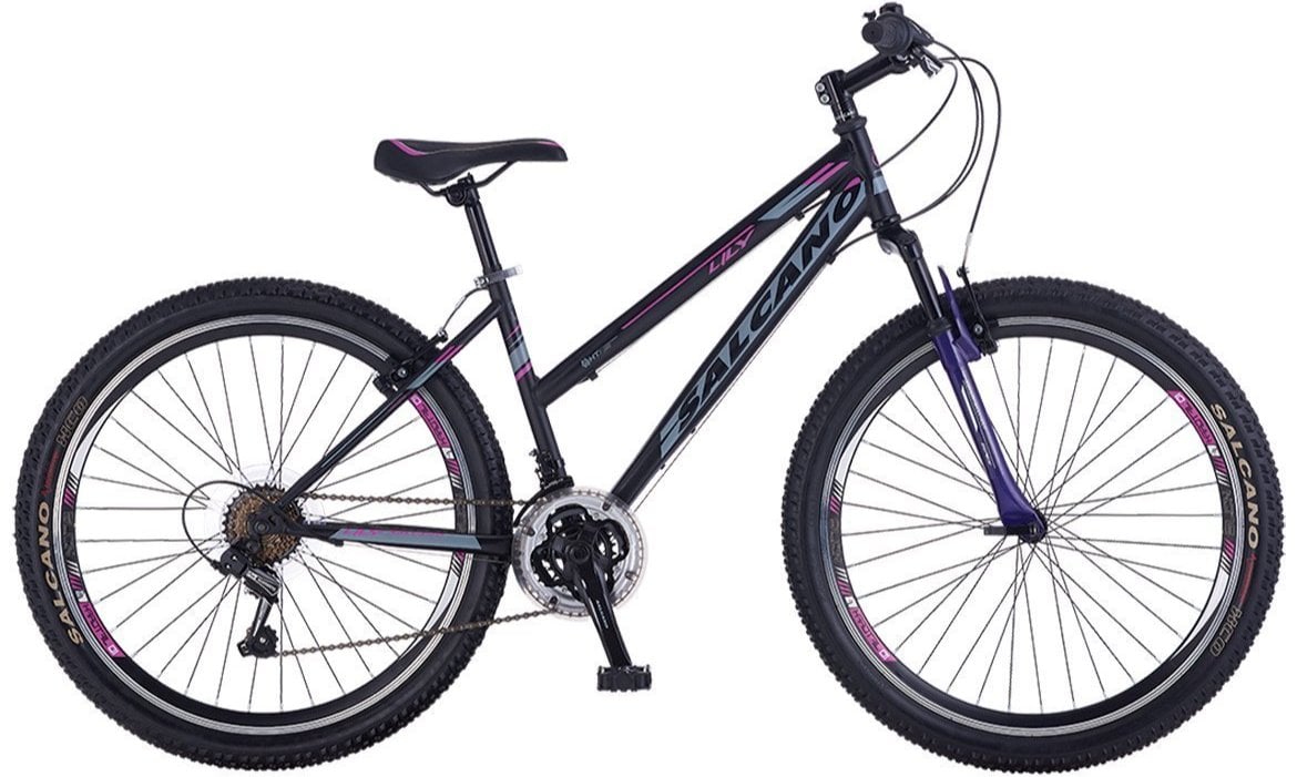 Salcano Lily V Fren 26 Jant Dağ Bisikleti Mat Siyah-Turuncu