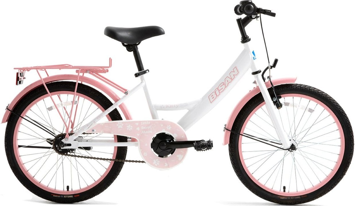 Bisan Kitty 20 Jant Çocuk Bisikleti Beyaz-Pudra