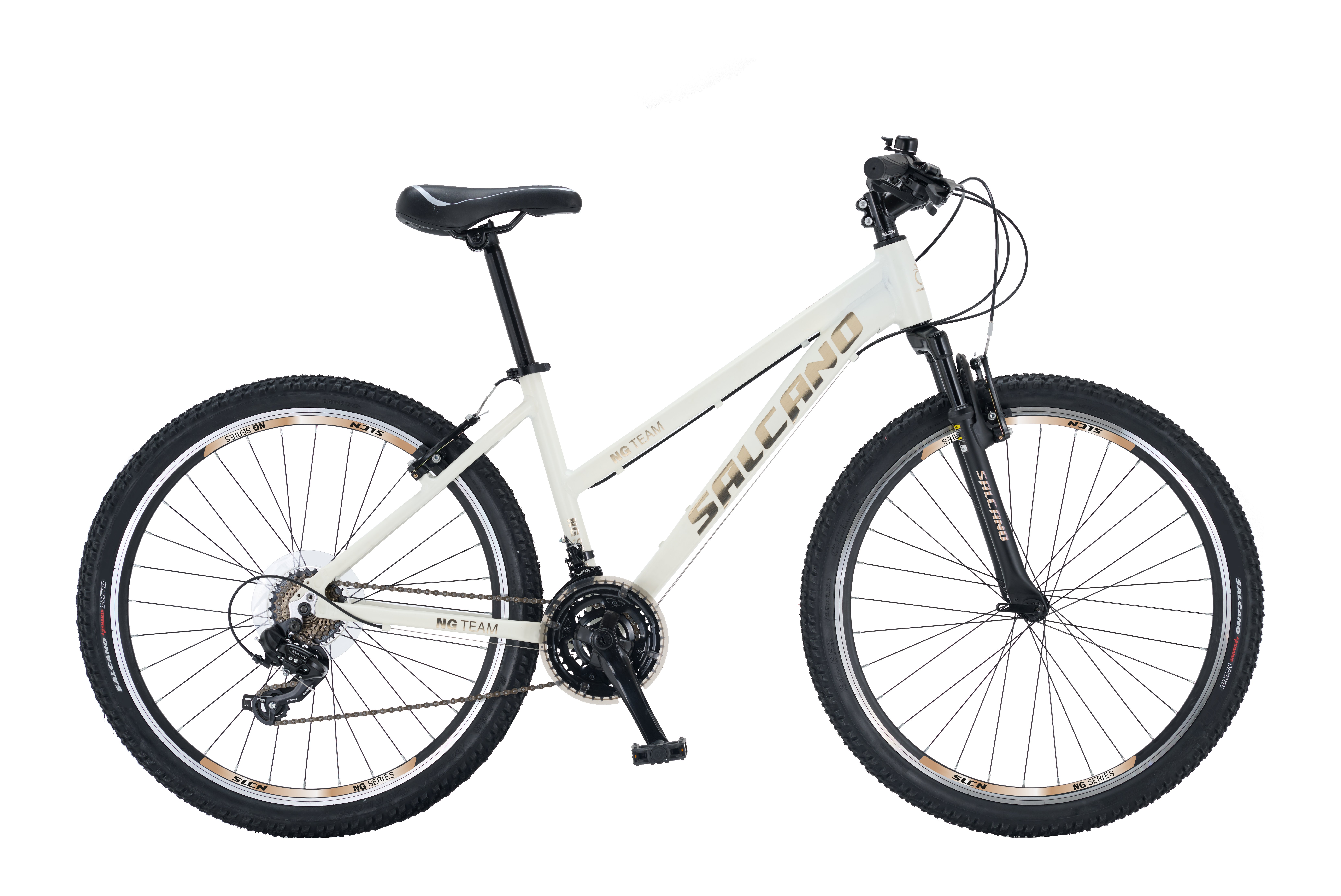 Salcano NG Team 200 Lady Hidrolik Fren 24 Jant 21 Vites Dağ Bisikleti Krem-Gümüş