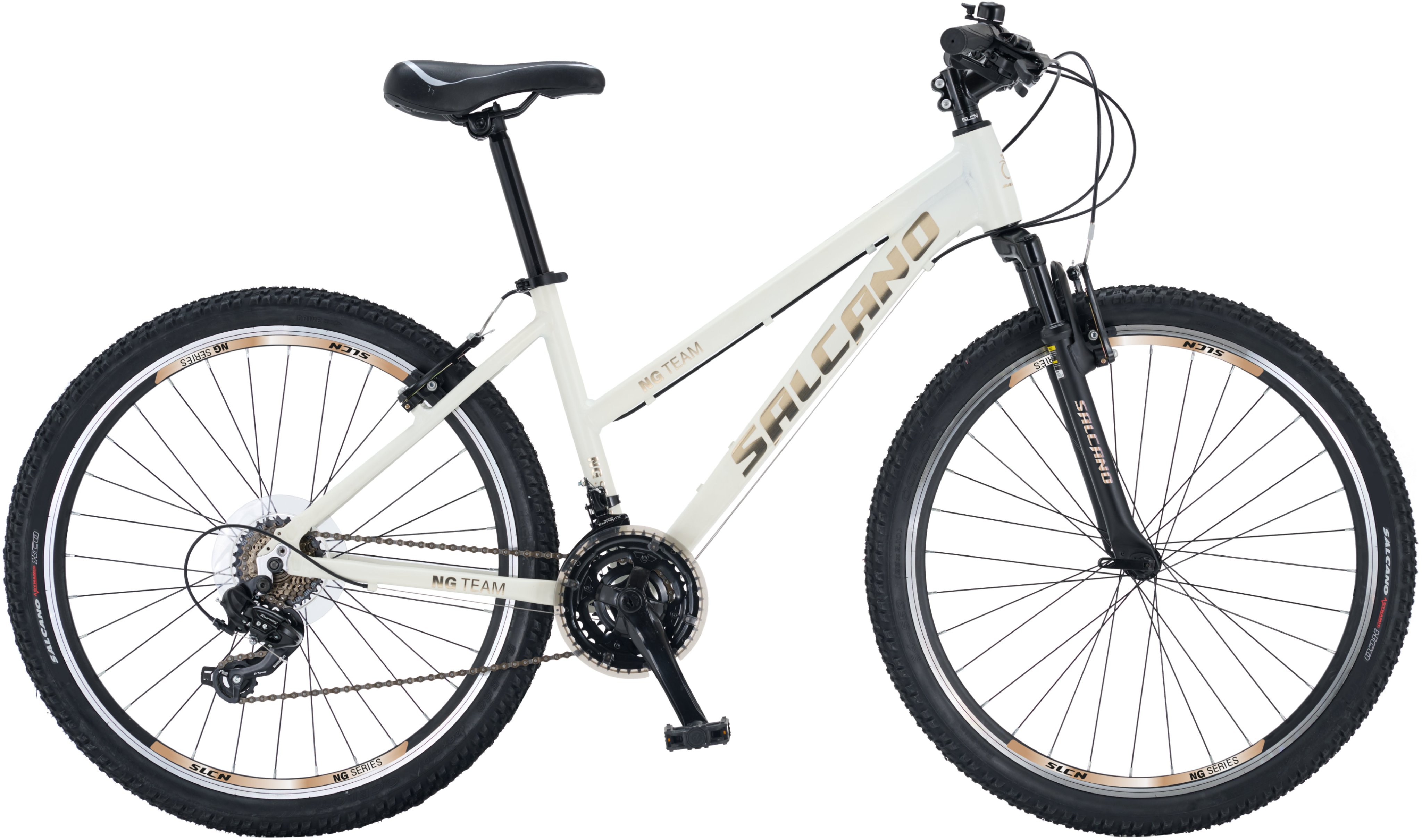 Salcano NG Team 200 Lady Hidrolik Fren 24 Jant 21 Vites Dağ Bisikleti Krem-Gümüş