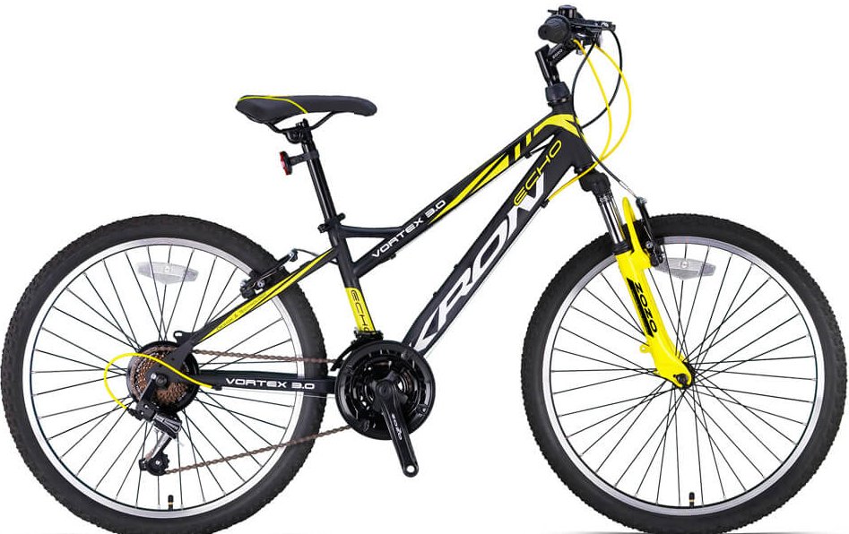 Kron Vortex 3.0 24 Jant Dağ Bisikleti Mat Siyah-Açık Sarı