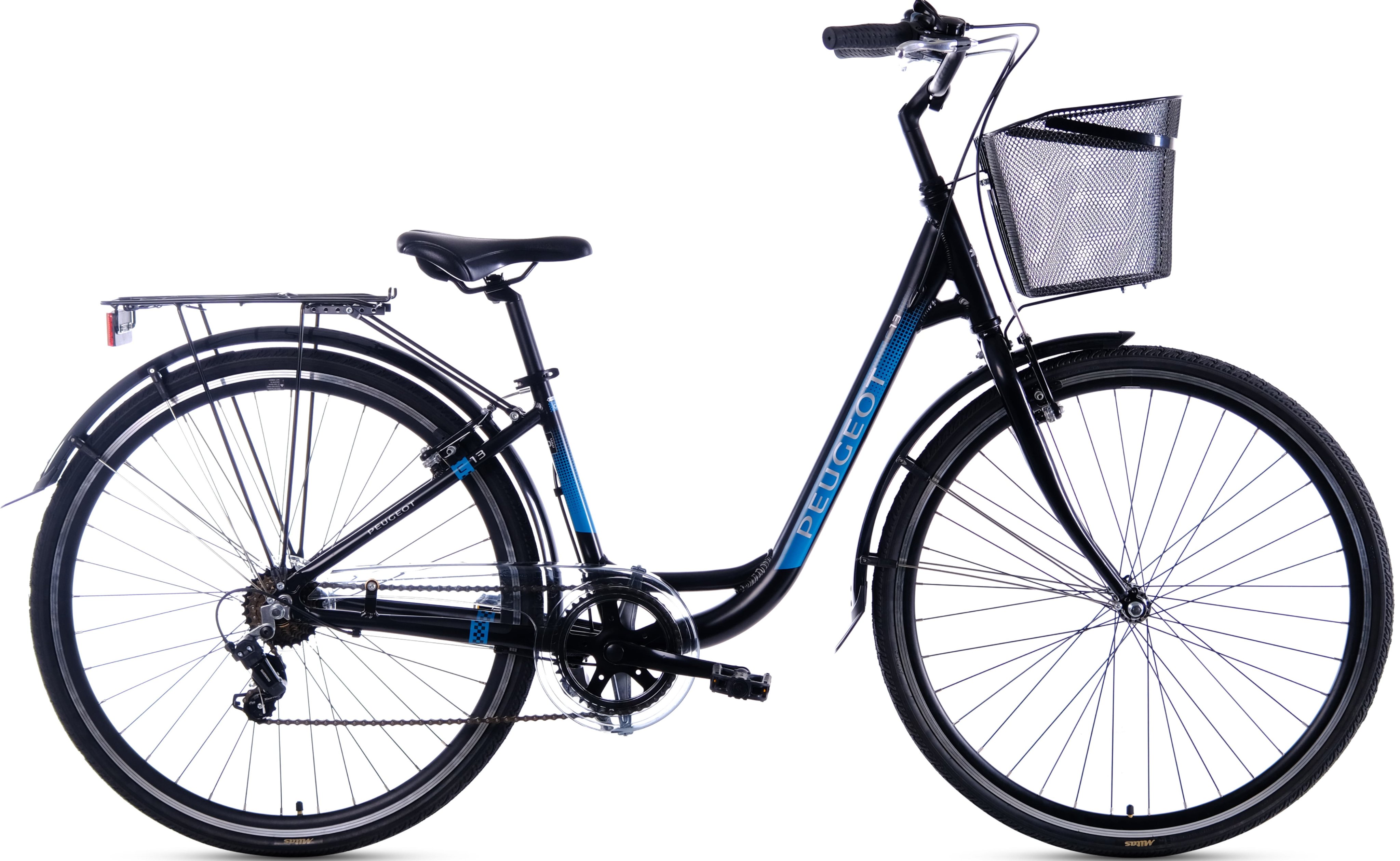 Peugeot C13 28 Jant Şehir Bisikleti Siyah Mavi