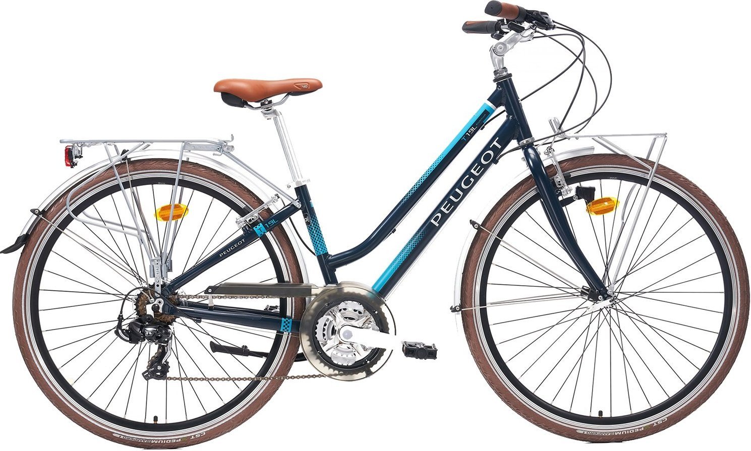 Peugeot T19 28 Jant Şehir Bisikleti Siyah-Mavi 47 Cm