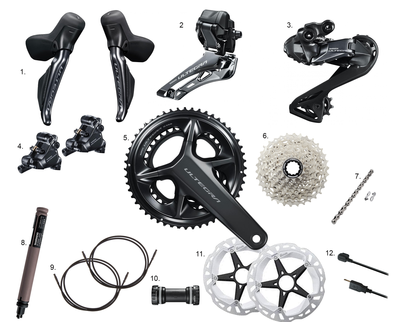 Grup Set r8070 11 Vites Ultegra Di2 Shimano