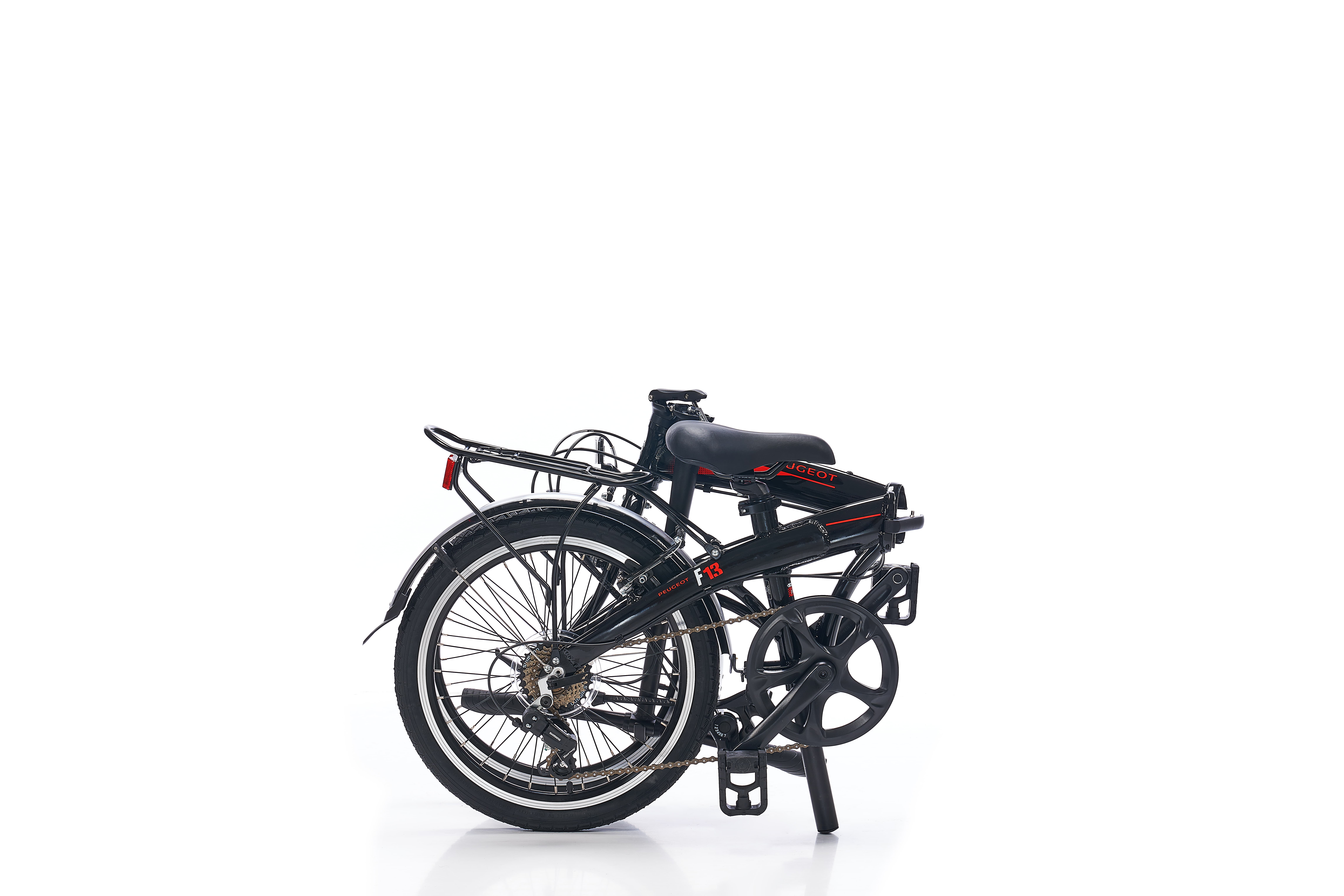 Peugeot F13 Katlanır Bisiklet Siyah-Kırmızı
