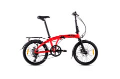 Peugeot F13-D Katlanır Bisiklet Siyah-Kırmızı-Beyaz
