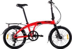 Peugeot F13-D Katlanır Bisiklet Siyah-Kırmızı-Beyaz