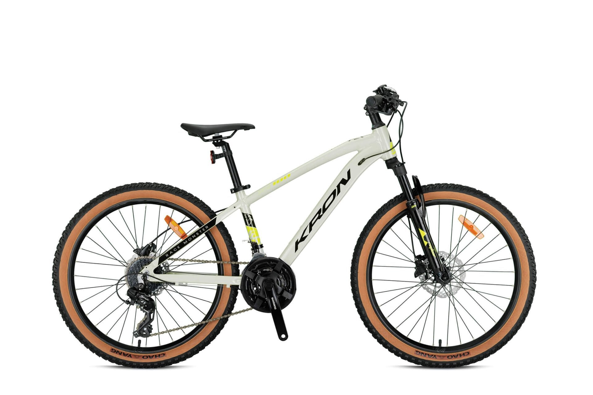 Kron XC 100 27.5 Jant Hidrolik Fren Dağ Bisikleti Bej-Neon Sarı 38 cm