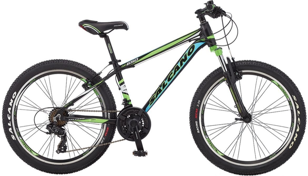 Salcano NG650 V Fren 24 Jant Dağ Bisikleti Mat Siyah-Sarı-Beyaz