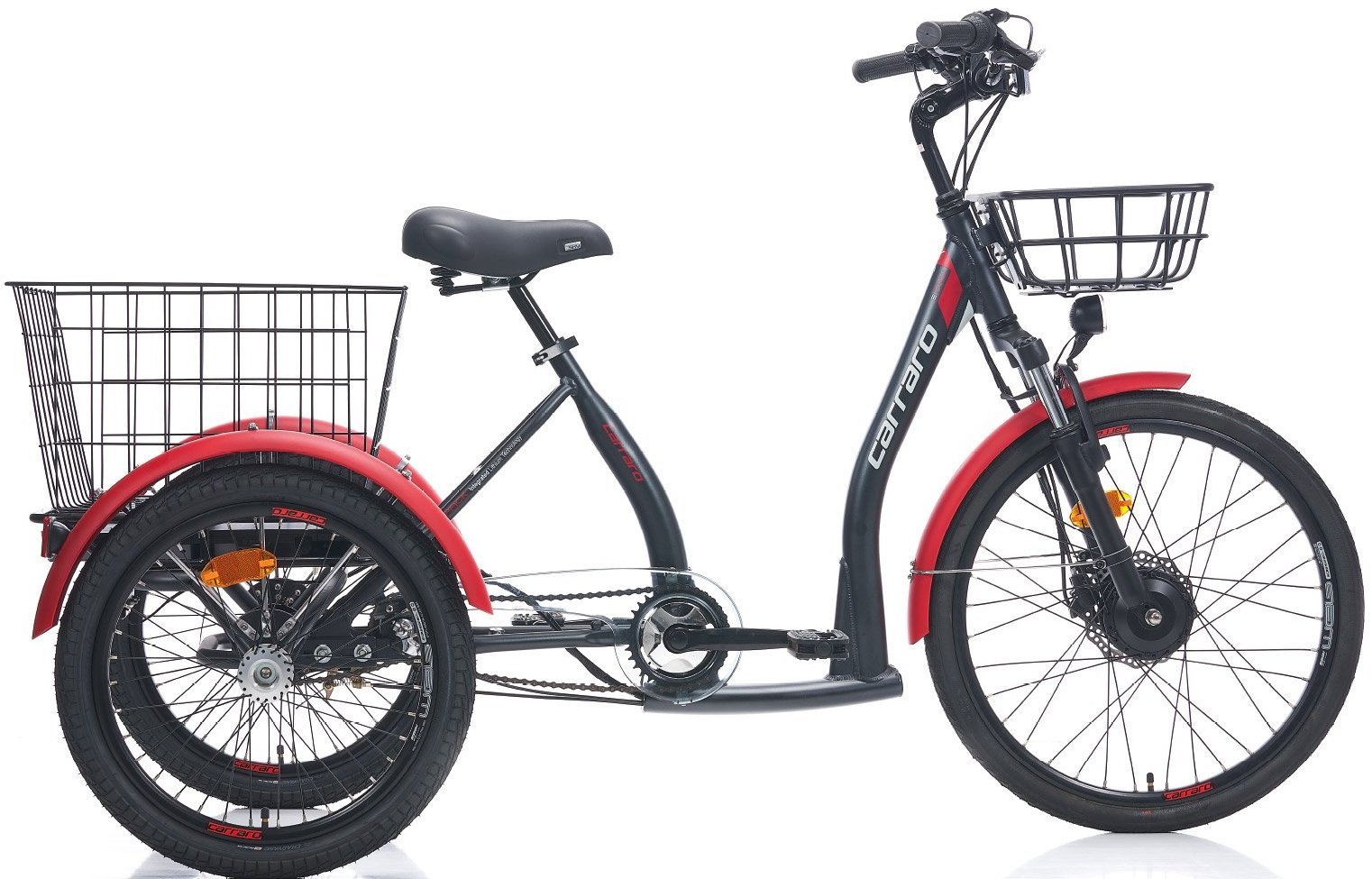 Carraro E-Pack 2.1 Elektrikli Kargo Bisikleti Siyah-Turkuaz-Gri