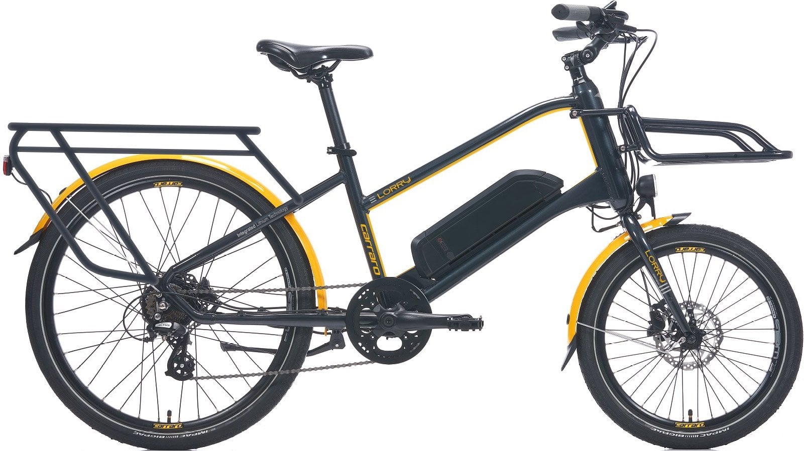 Carraro Elorry 2.1 Elektrikli Kargo Bisikleti Siyah-Sarı-Gri