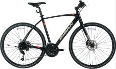Bisan Trx8600 Deore 28 Jant Şehir Bisikleti Parlak Siyah-Kırmızı 50 cm