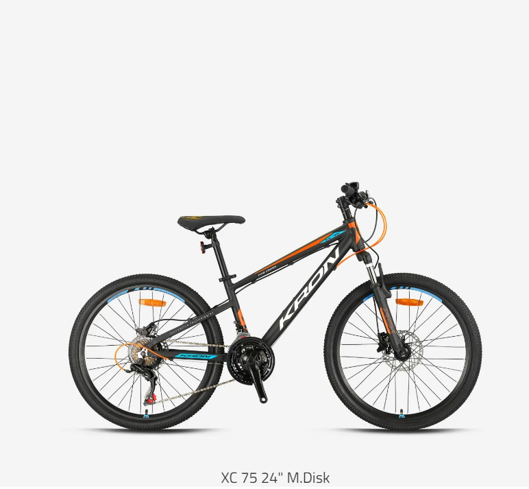 Kron XC 75 Disk Fren 24 Jant Erkek Çocuk Bisikleti Siyah-Neon Turuncu