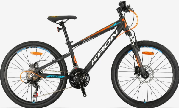 Kron XC 75 Disk Fren 24 Jant Erkek Çocuk Bisikleti Siyah-Neon Turuncu