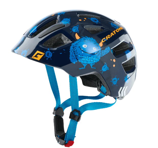 Kask Çocuk Maxster Monster Parlak Mavi S-M