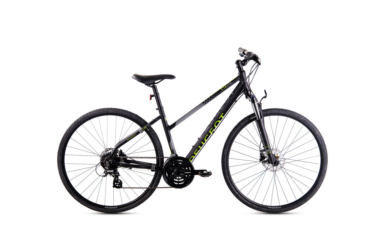 Peugeot T14FS Lady 28 Jant Şehir Bisikleti Siyah-Yeşil 43 cm
