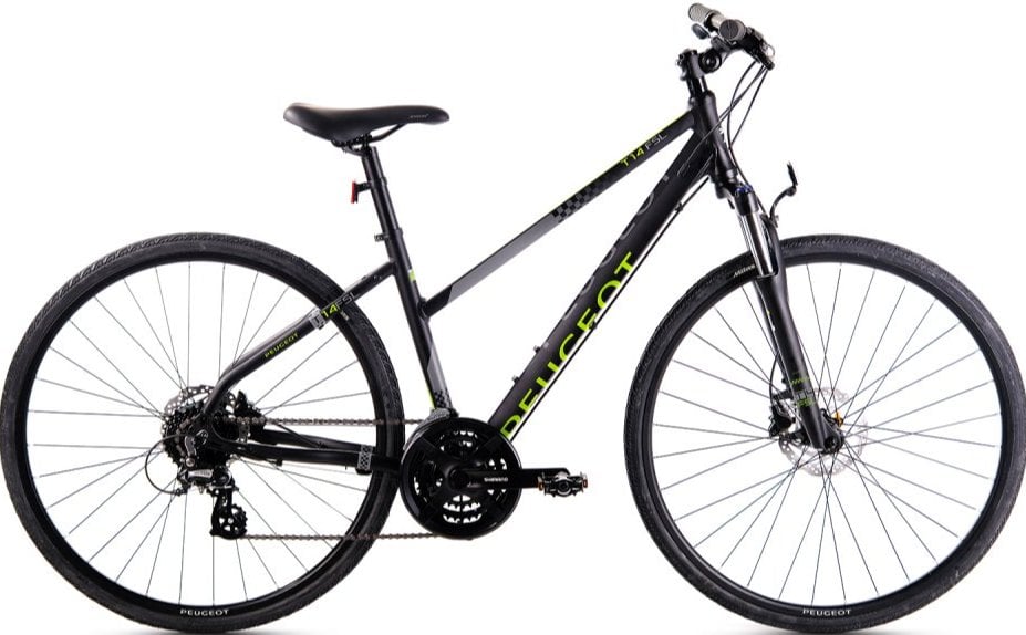Peugeot T14FS Lady 28 Jant Şehir Bisikleti Siyah-Yeşil 43 cm
